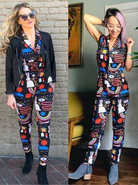 Nooworks Magic Suit Jumpsuit Black Magic Lisa Congdon Novelty Rare Bunny Size XS